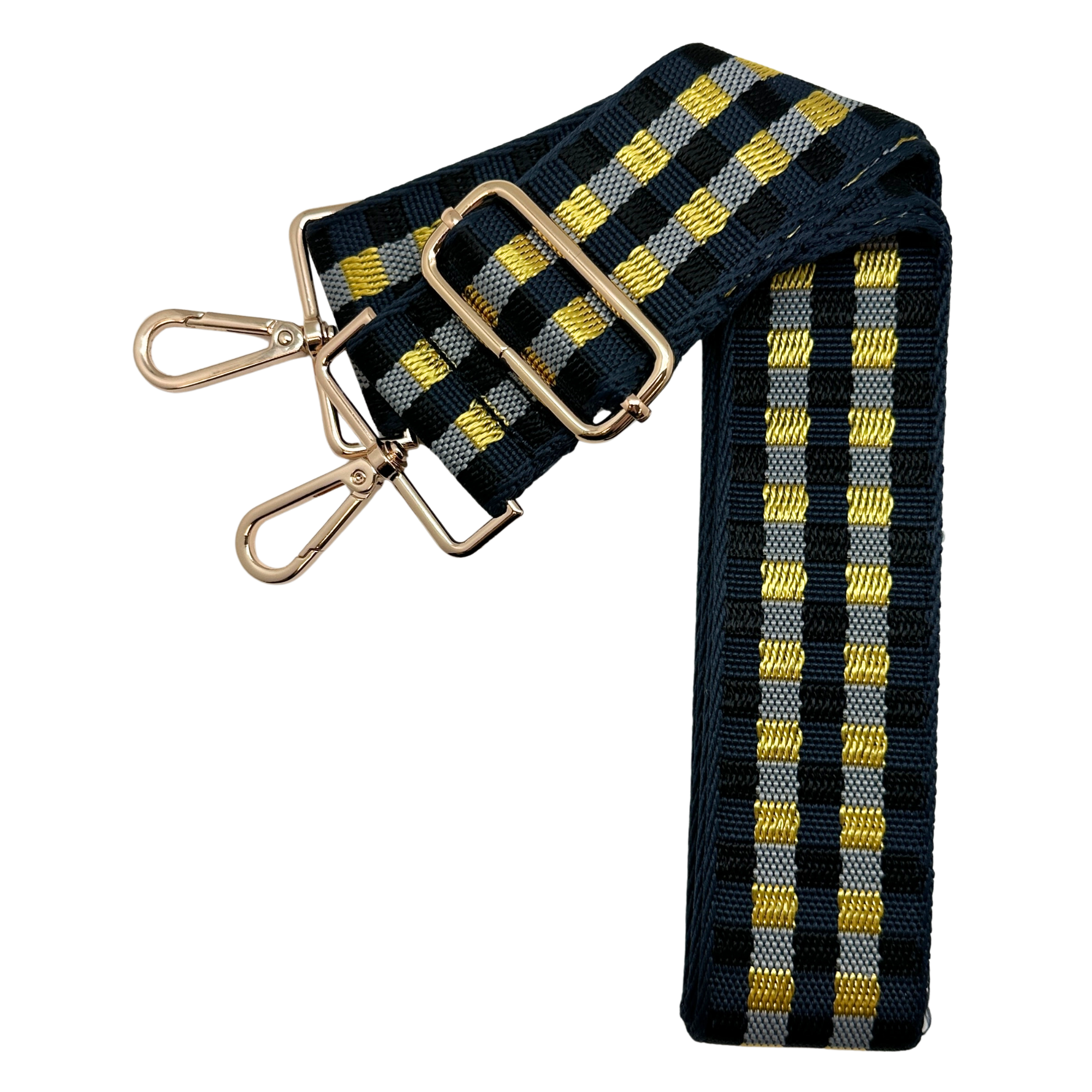 Checkerboard - Black, Navy & Yellow