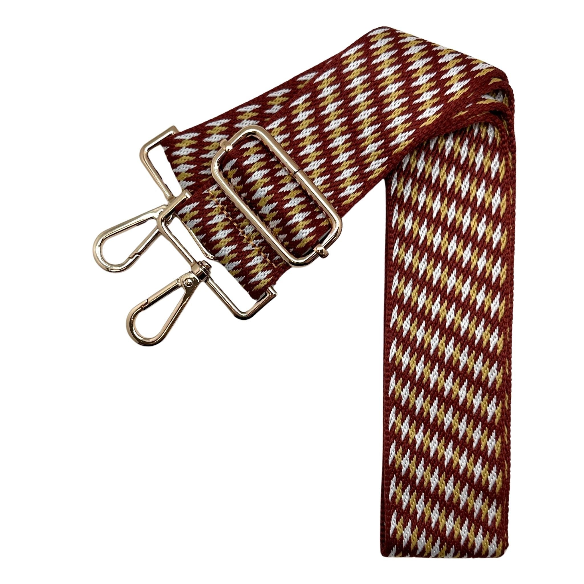 Garnet & Gold Print Canvas Strap