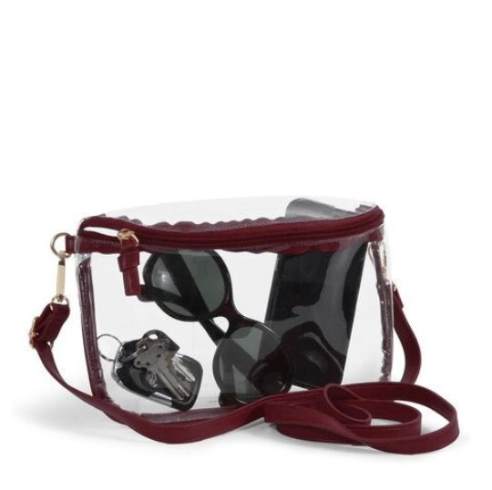 Lexi - Stadium Approved Chest Bag - Maroon Trim