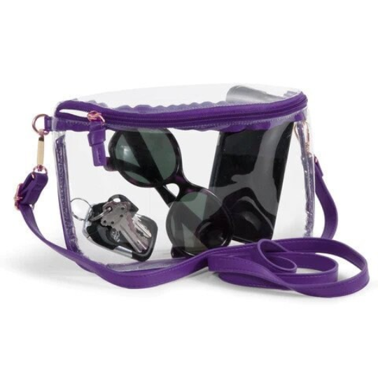 Lexi - Stadium Approved Chest Bag - Purple Trim