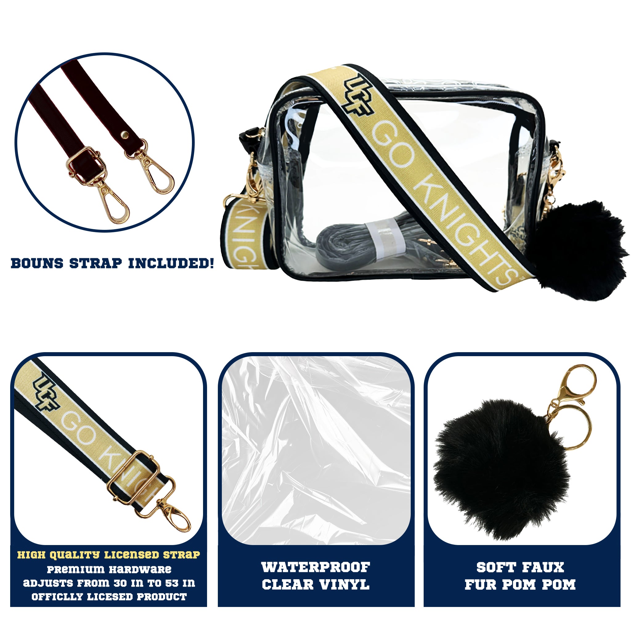 UCF Knights Purse Set w/Licensed Strap