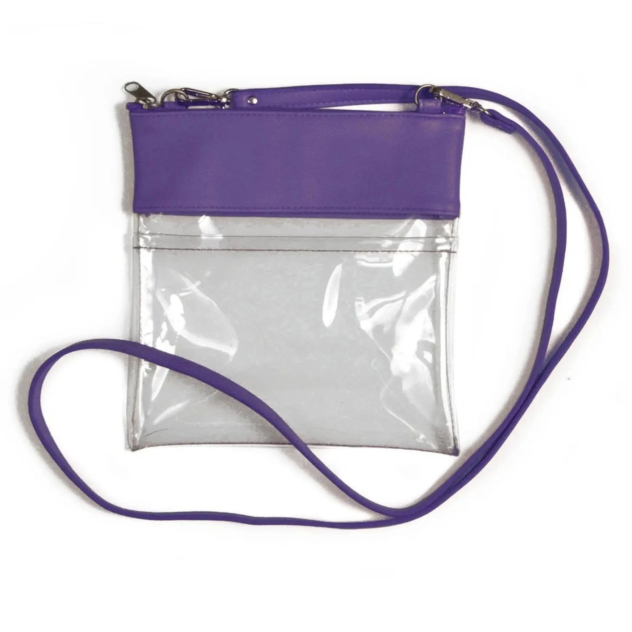 Crossbody Clear Compact Bag - Purple