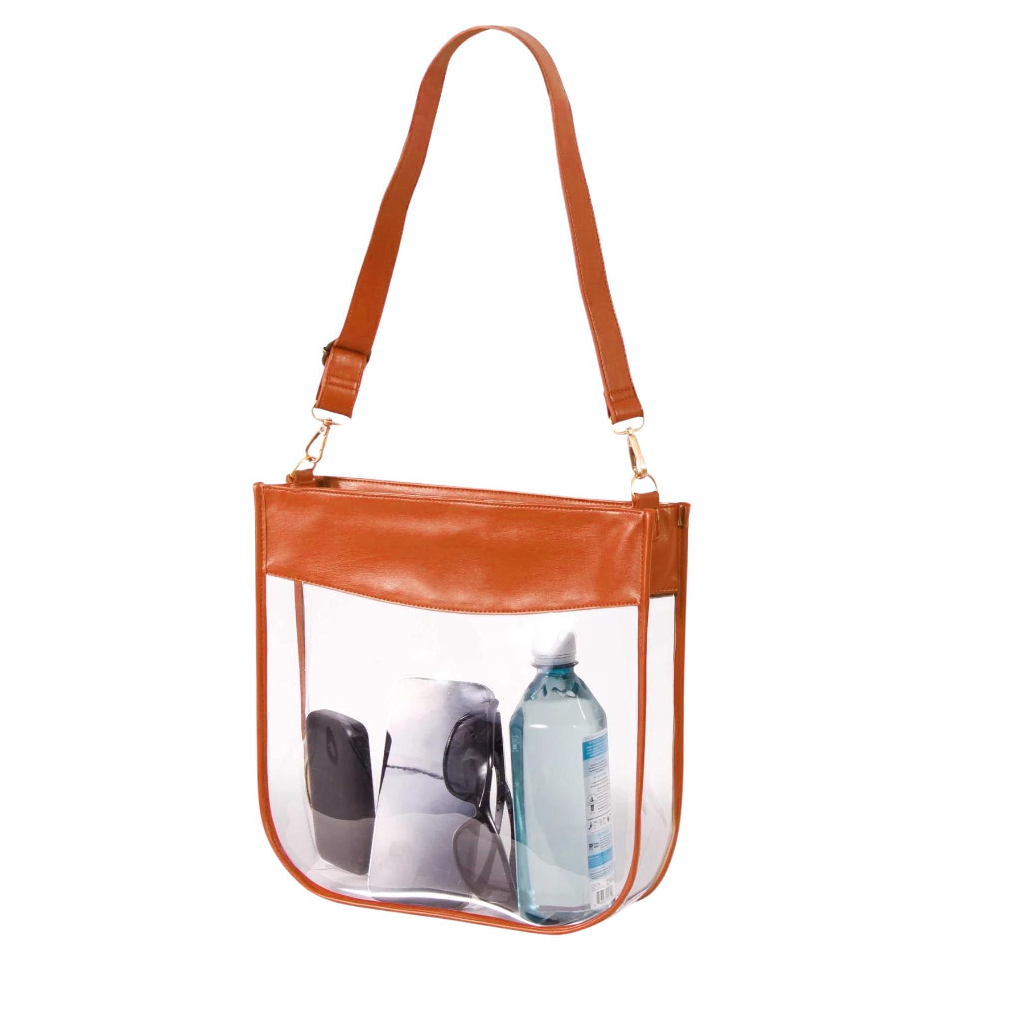 Stadium Approved Clear Messenger - Burnt Orange Trim