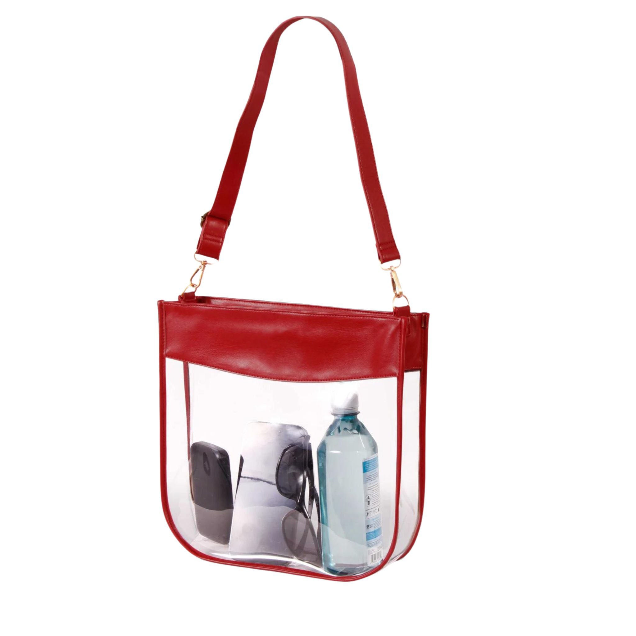 Stadium Approved Clear Messenger - Crimson Trim