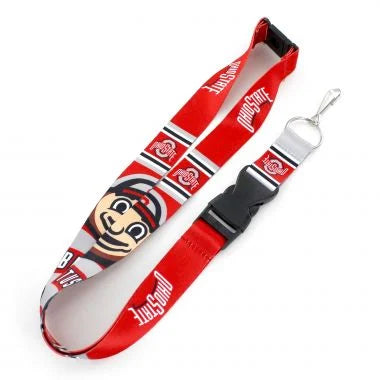 Ohio State Buckeyes - Portachiavi E Lanyard Con Fibbia Staccabile, Clip Girevole, Ufficiale Licenza