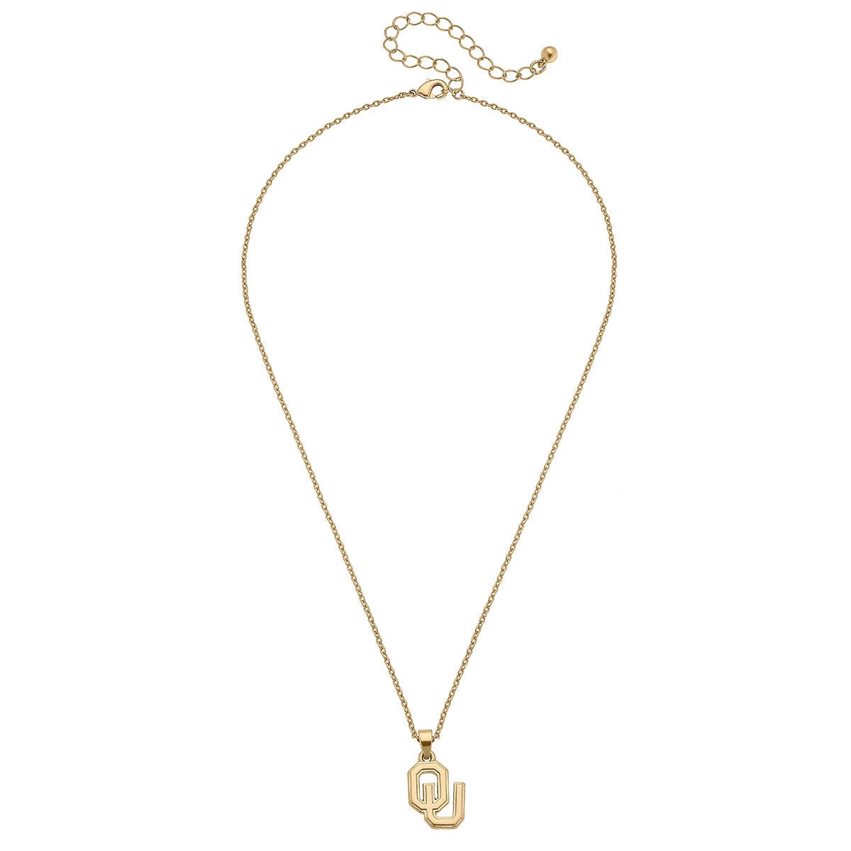 OKLAHOMA STATE Cowboys Enamel Disk Pendant Necklace in White