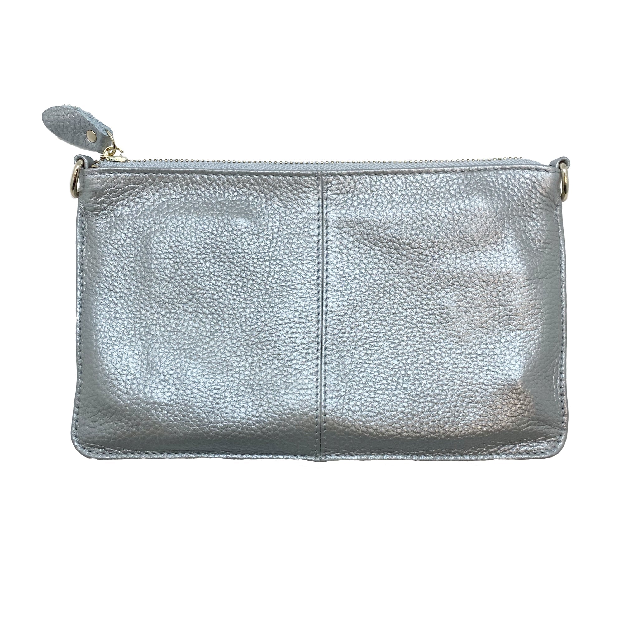 Bristol Metallic Silver Leather