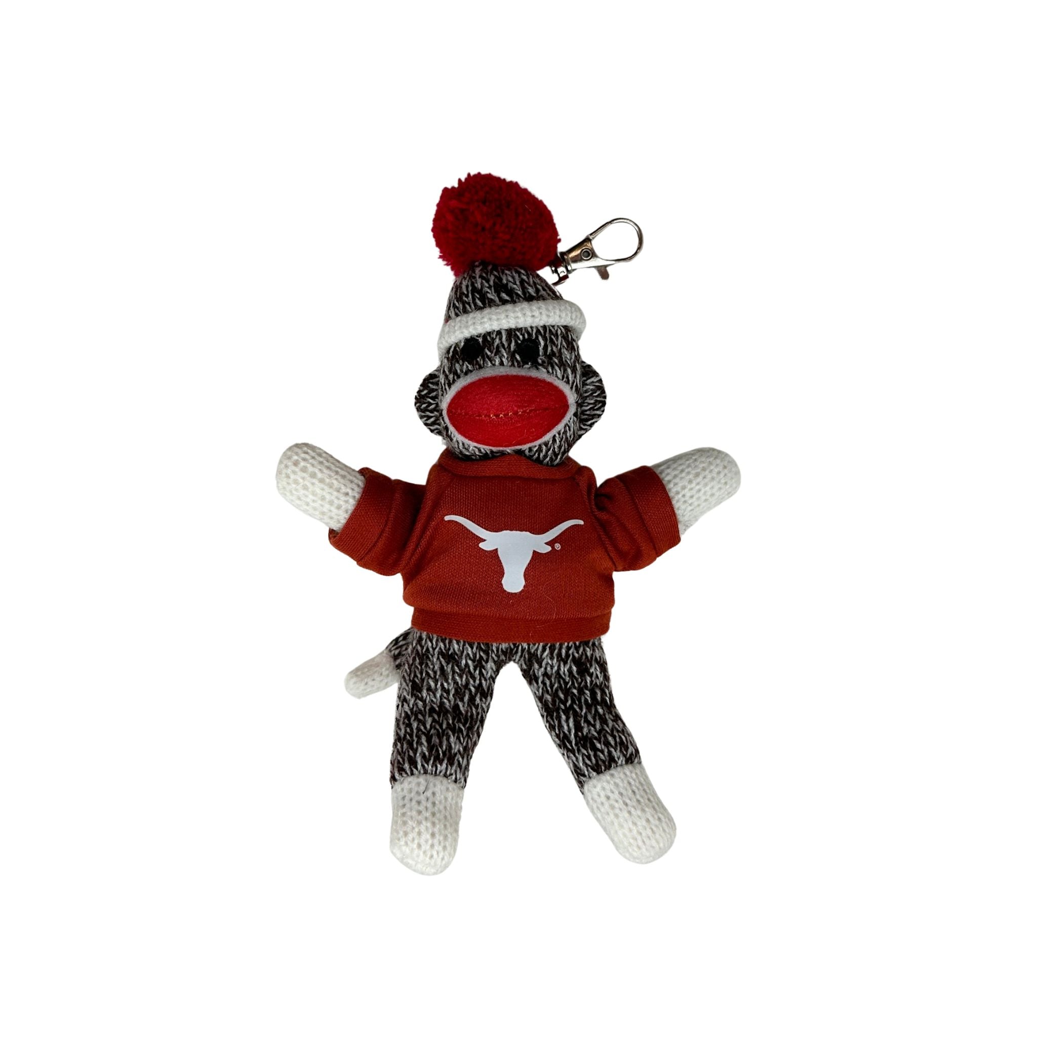 TEXAS LONGHORNS Sock Monkey Keychain