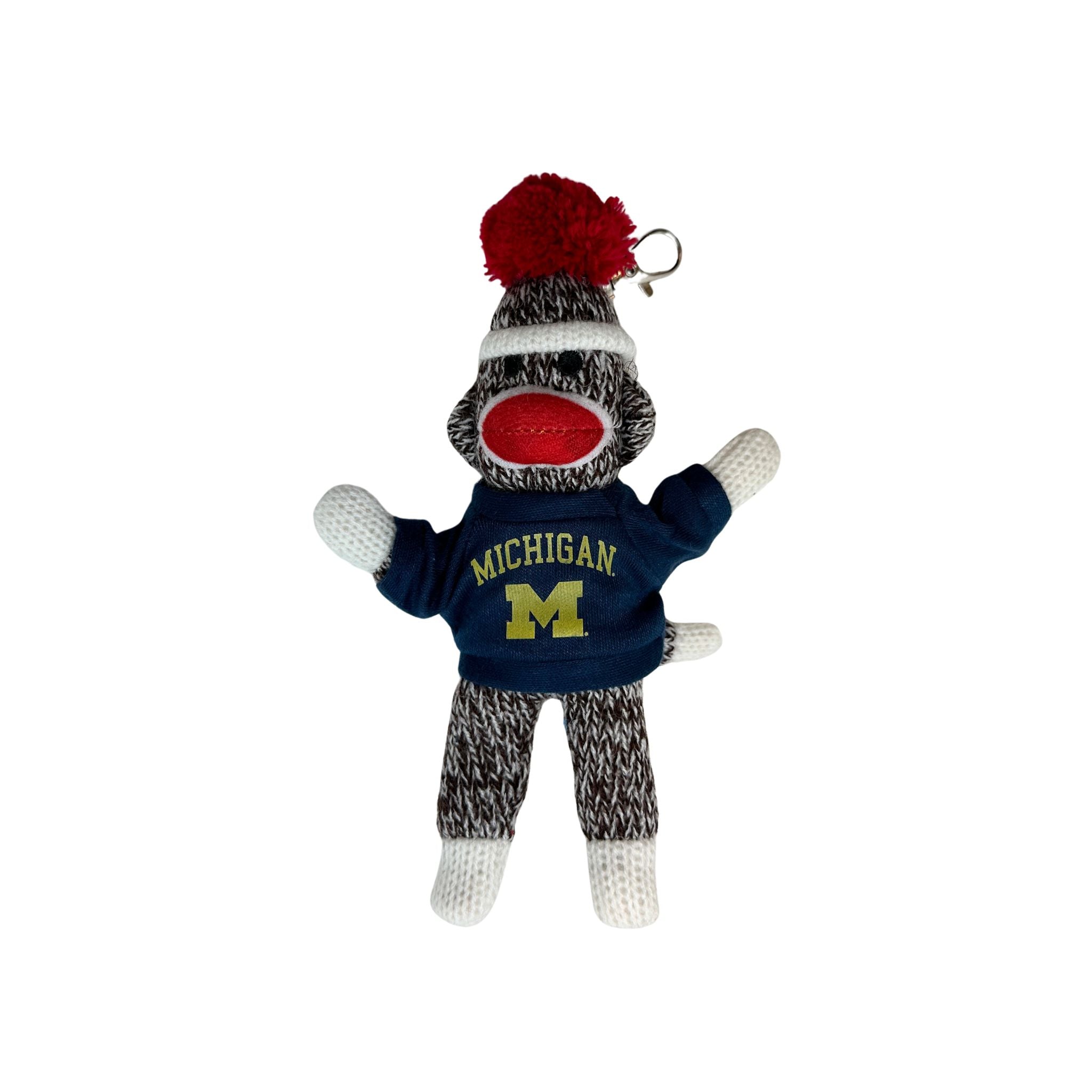 MICHIGAN Sock Monkey Keychain