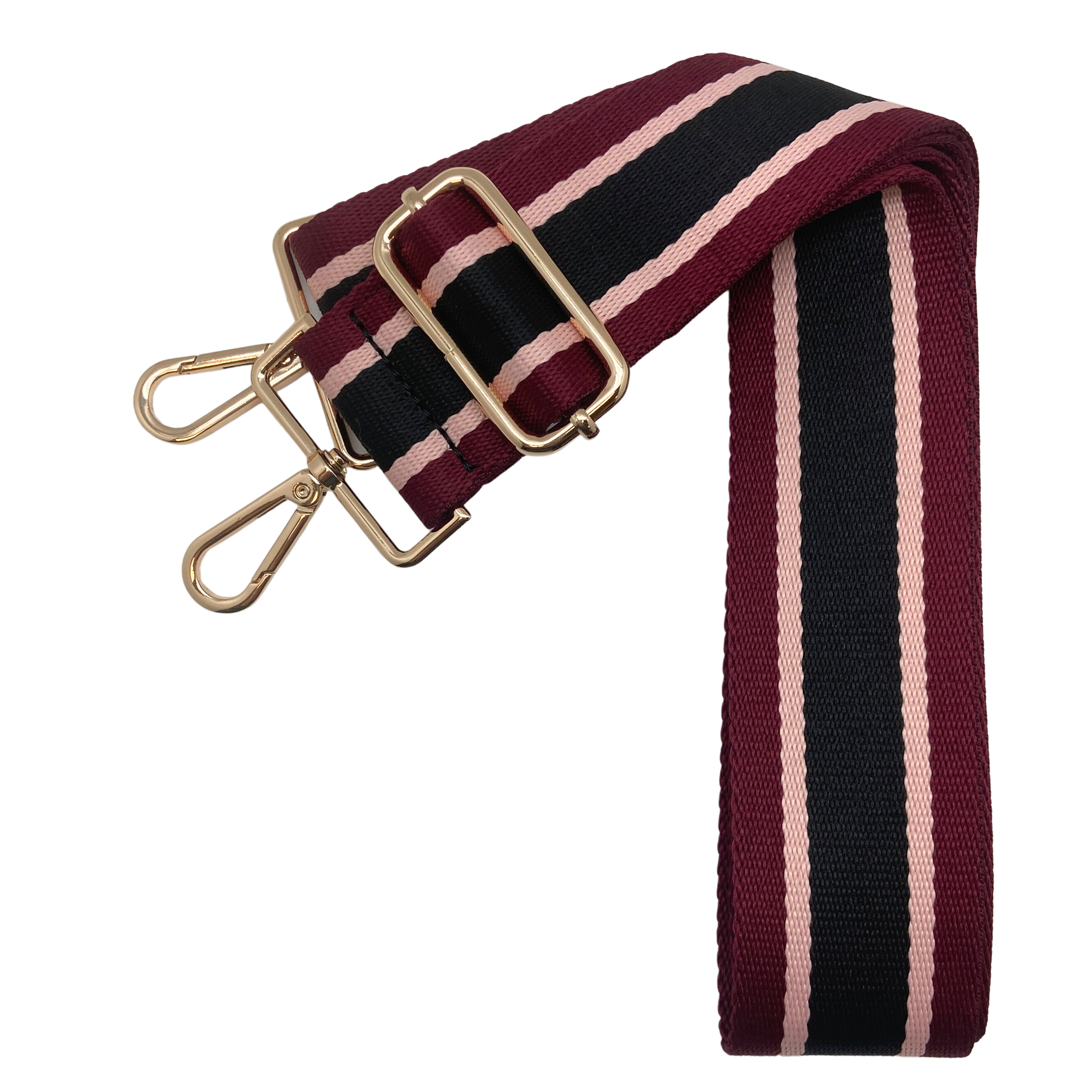 Capri Stripe Colors - Burgundy & Black with Lt Pink