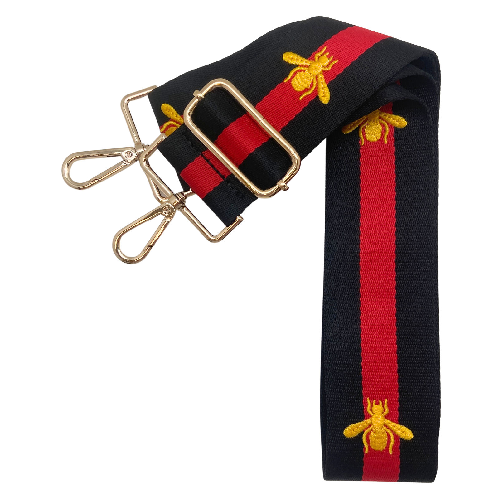 The Bee Embroidered - Black & Red