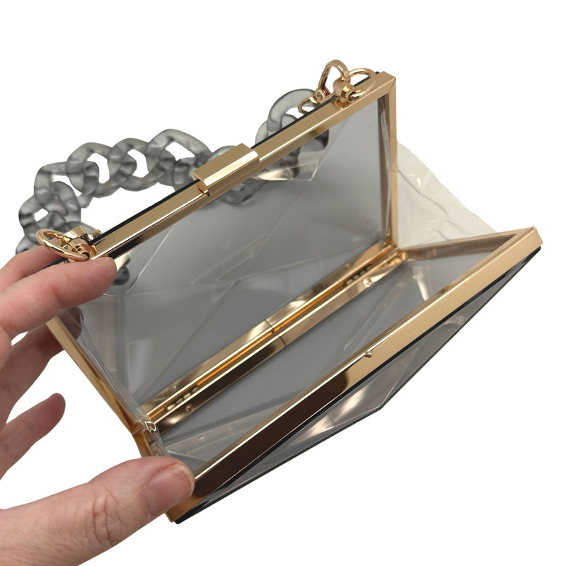 NEW The Marilyn Faceted Acrylic Box Purse