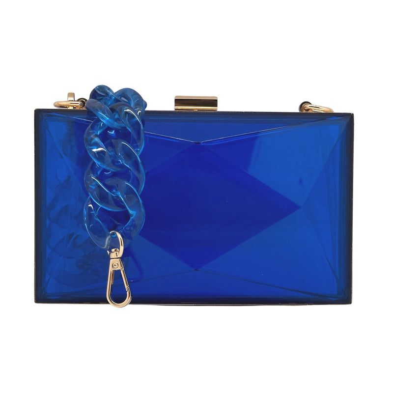 NEW The Marilyn Faceted Acrylic Box Purse