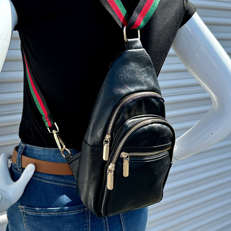 NEW Charlie Chest/Sling/Backpack Bag - Black