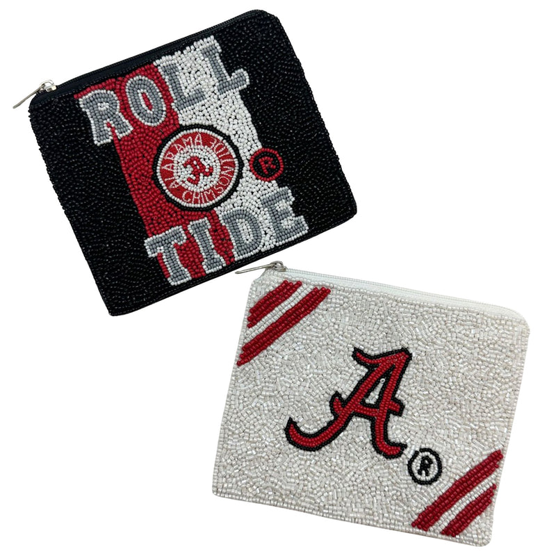 Alabama Beaded Game Day Coin Pouch