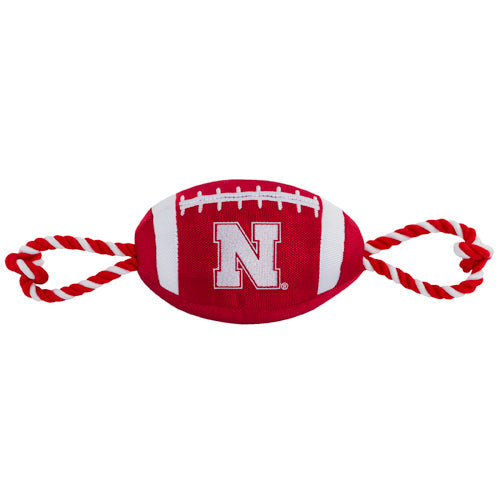 Nebraska Nylon Football Tug Toy