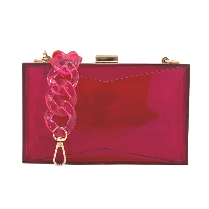 NEW The Marilyn Faceted Acrylic Box Purse