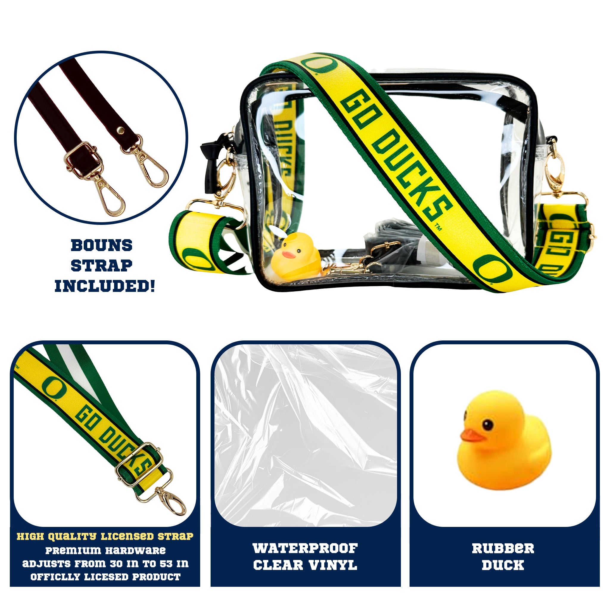 Oregon Ducks Purse Set w/Licensed Strap