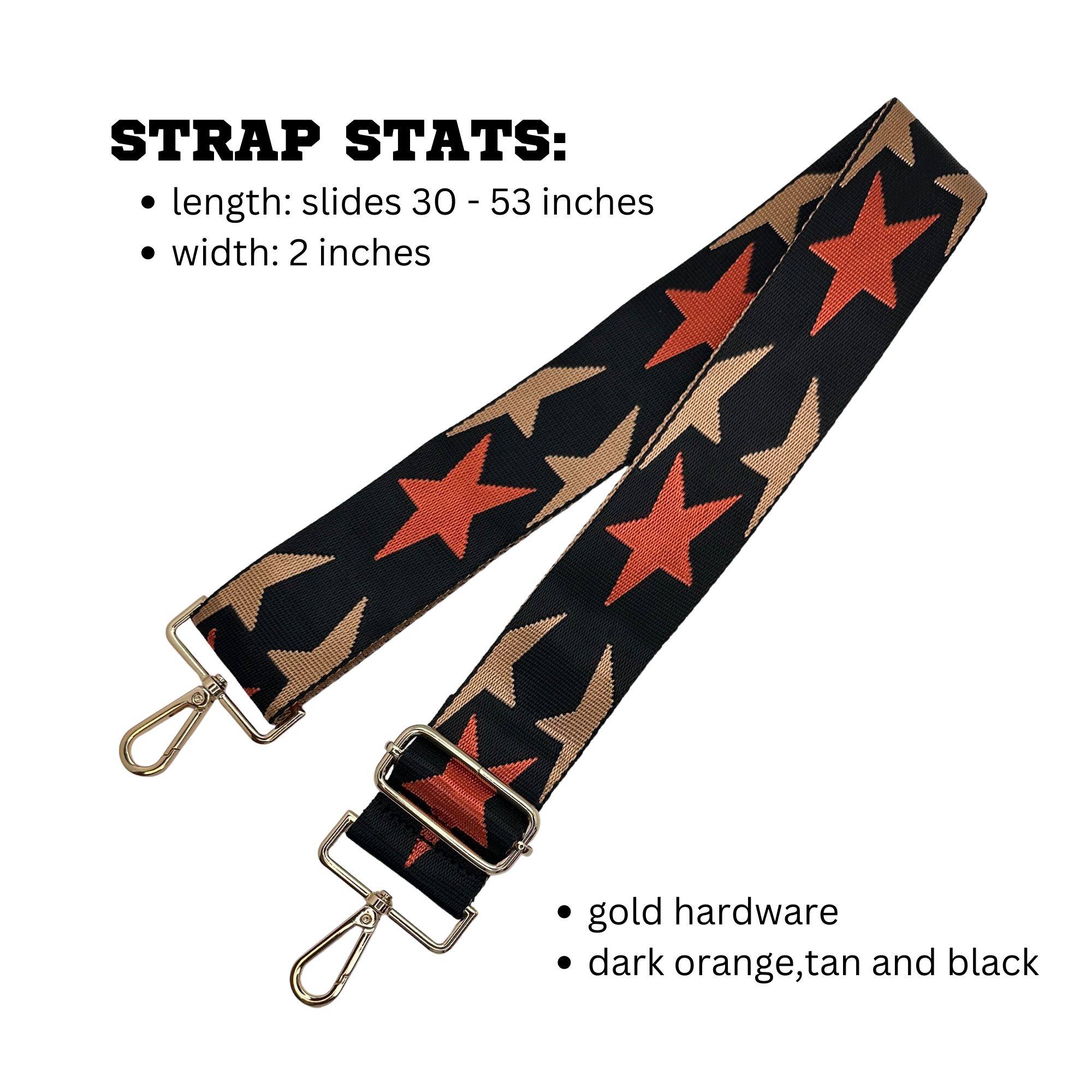 Lone Star - Dark Orange with Black Background