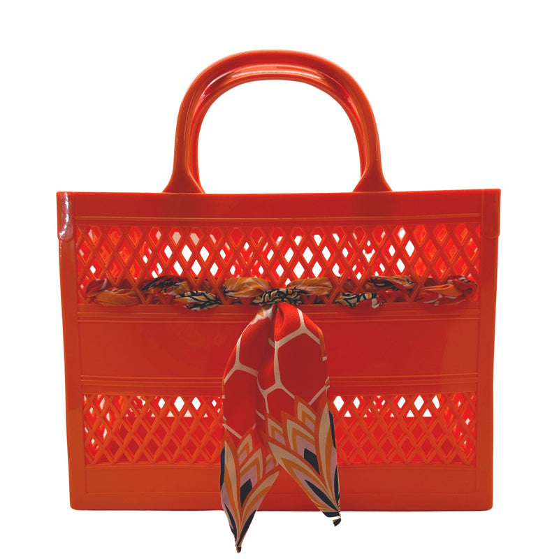 The Soleil Cutout Tote w/ Scarf Assorted