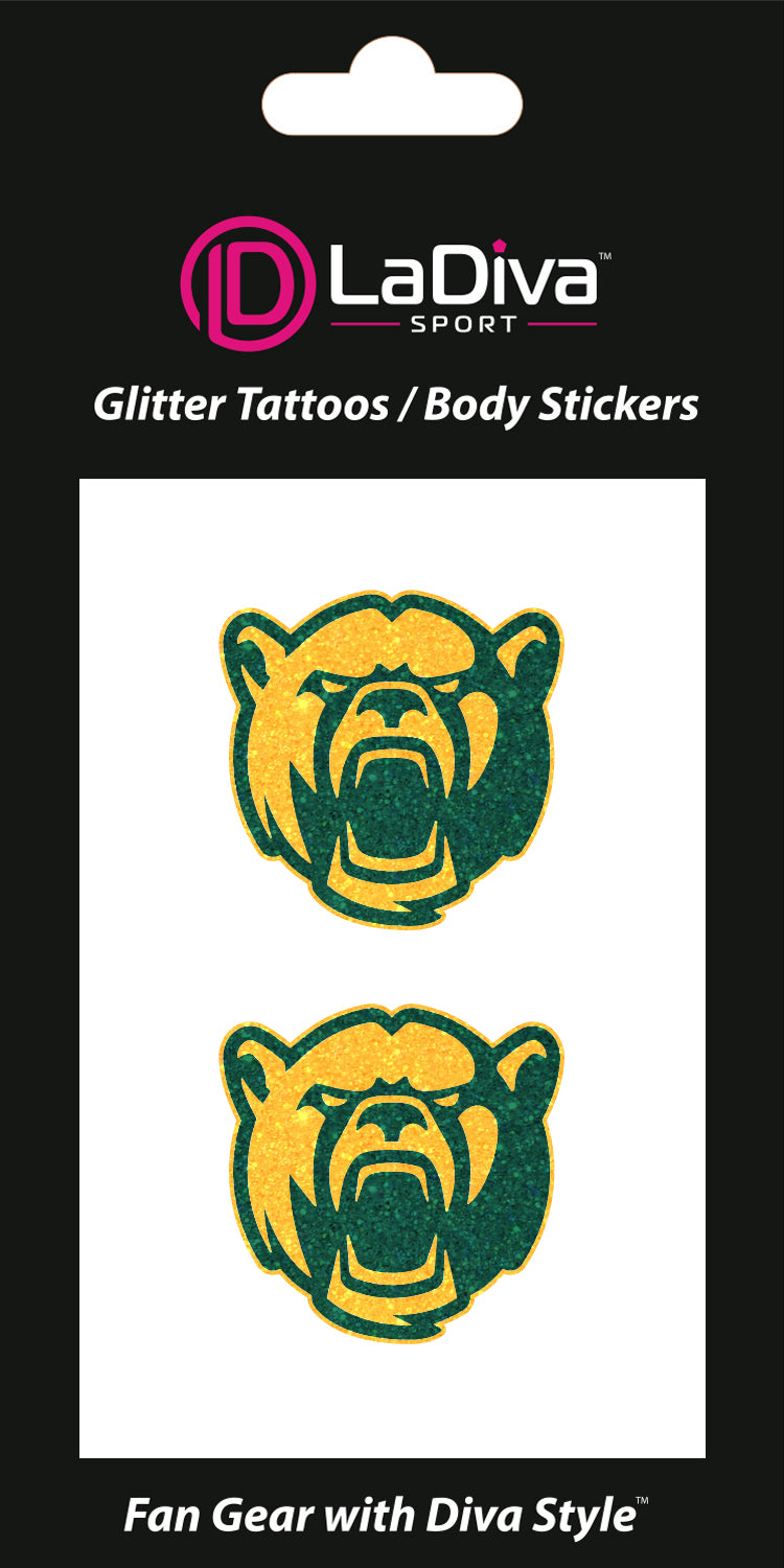 Baylor Bears Glitter Tattoo 2-Pack