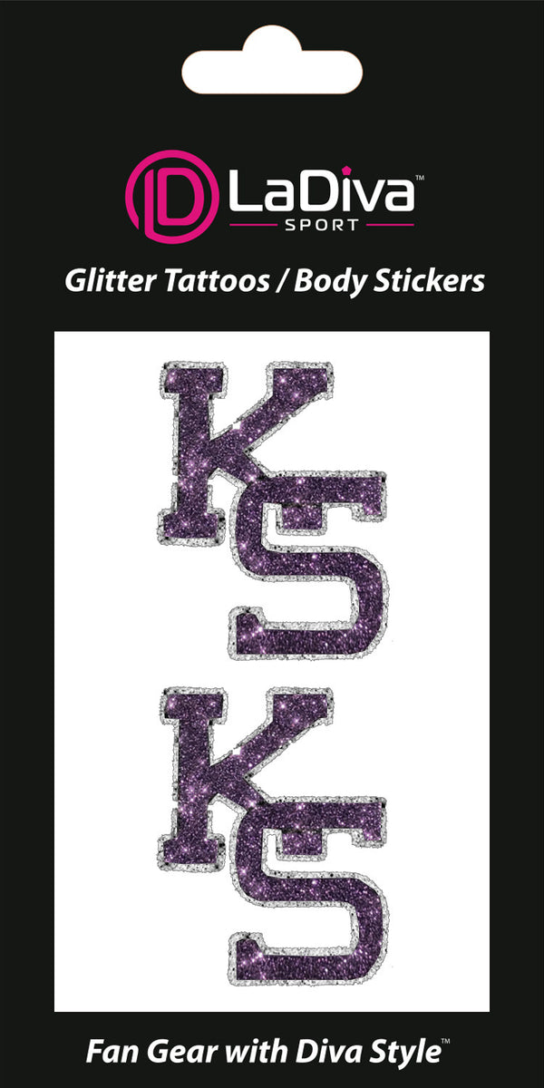 Kansas State Wildcats KS Glitter Tattoo 2-Pack