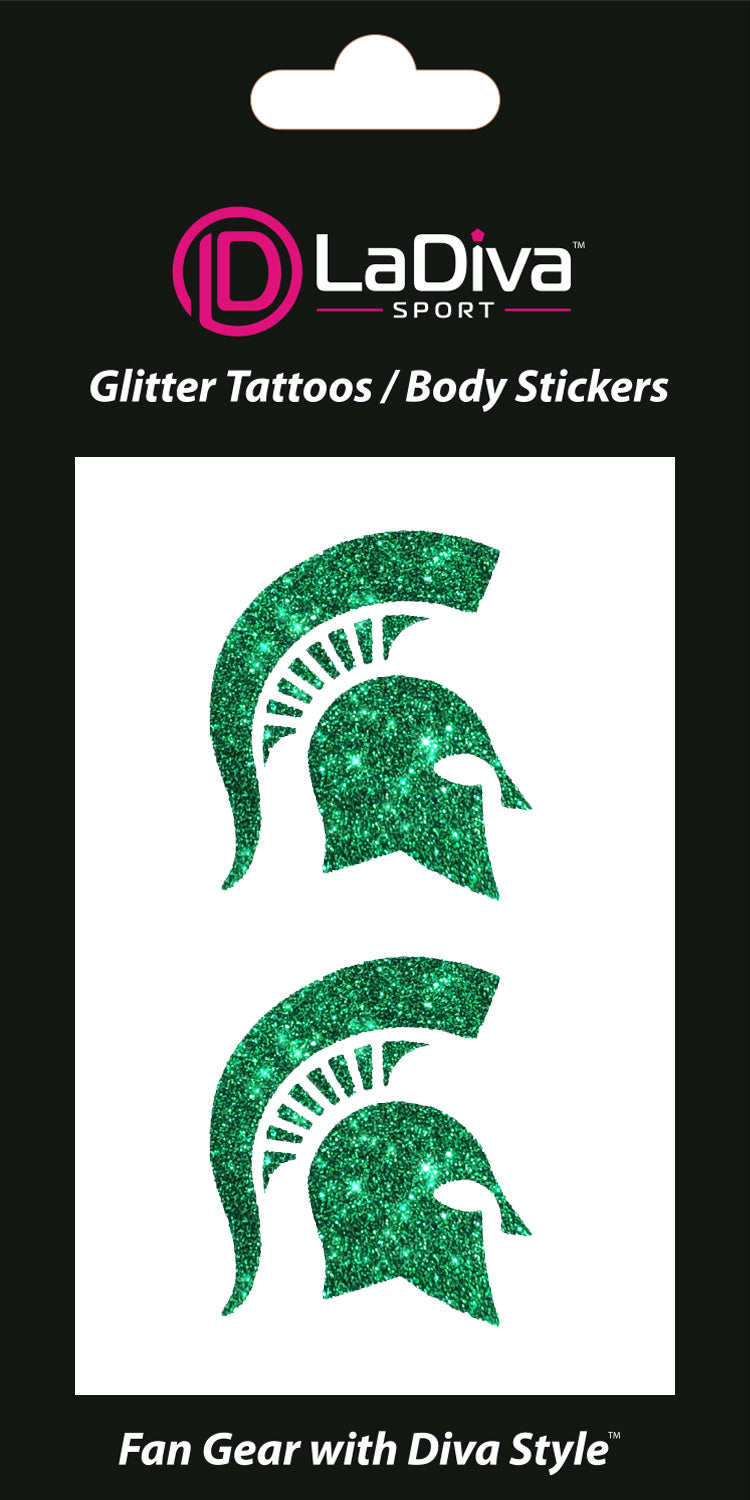 Michigan State Spartans Glitter Tattoo 2-Pack