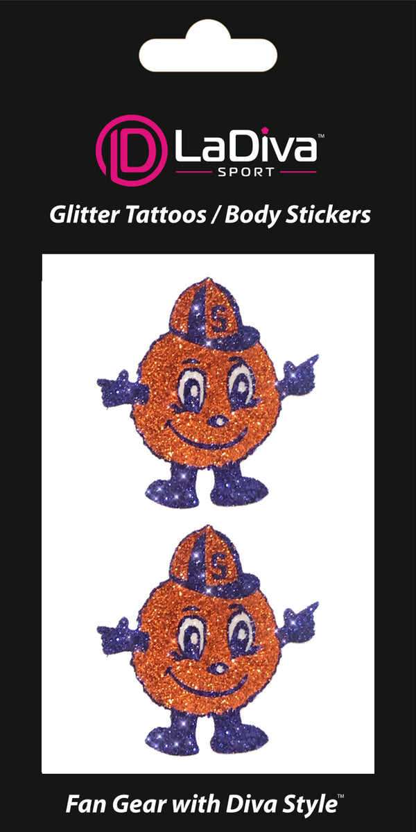 Syracuse Orange Otto Glitter Tattoo 2-Pack