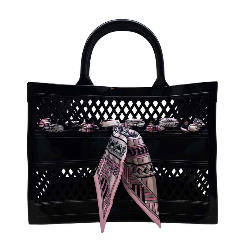 The Soleil Cutout Tote w/ Scarf Assorted