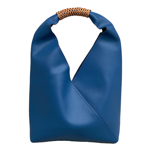 Leather Hobo Bag - Blue