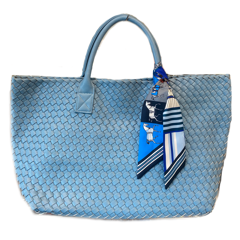 Ibiza Hand Woven Tote Bag in Corn Flower