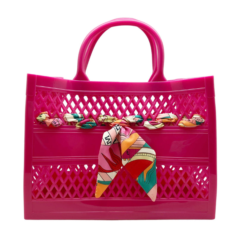 The Soleil Cutout Tote w/ Scarf Assorted