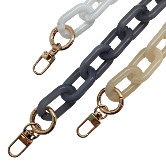 Marble & Frosted Acrylic Chains 2 Sizes - Assorted Colors