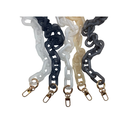 Marble & Frosted Acrylic Chains 2 Sizes - Assorted Colors