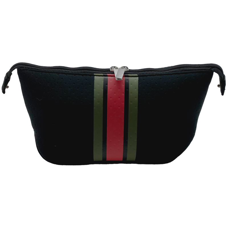 Neoprene Cosmetic/Travel Bag Signal with Stripes