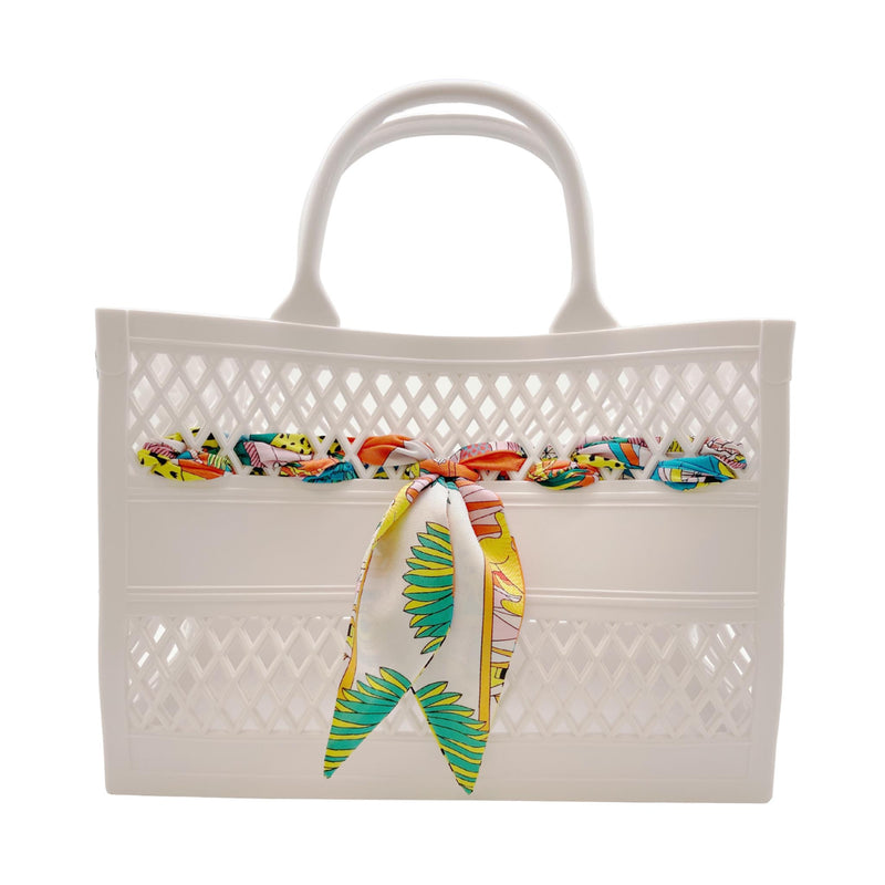 The Soleil Cutout Tote w/ Scarf Assorted